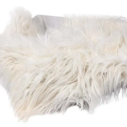 NUOLUX Baby Photo Props Newborn Baby Photography Soft Fur Photo Mat White