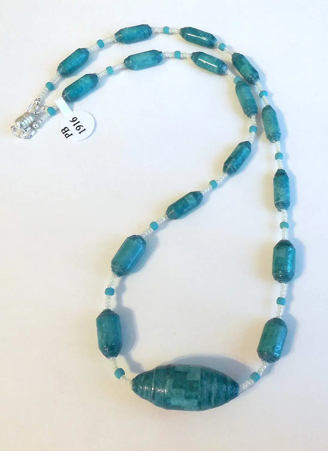 Paper Bead Necklace Handmade PB 1916