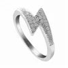 Lightning Design Pave Setting Diamond Women Fashion Ring