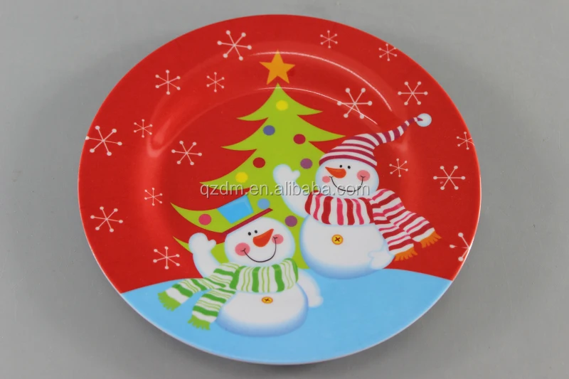 Hot Sell Melamine dinner plate ,Christmas Dishes , Xmas Plate
