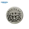 10-year-factory 100%QC quality assure brand clothes Tin button logo debossed, Four hollow Tin denim button for clothing .