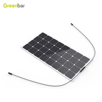 High Efficiency Waterproof 100w 18v Etfe Semi Flexible Solar Panel For Boat Rv System View Semi Felxible Solar Panel Greenbar Product Details From