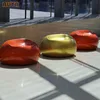Fiberglass stone bench stool design for mall seating