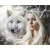 New products most popular 20*30cm wolf and princess diamond painting