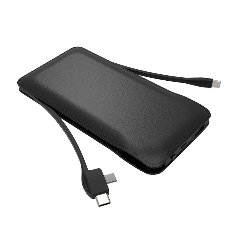 New Slim &2 Built In Cable Power Bank With 10000mah Buy New Double