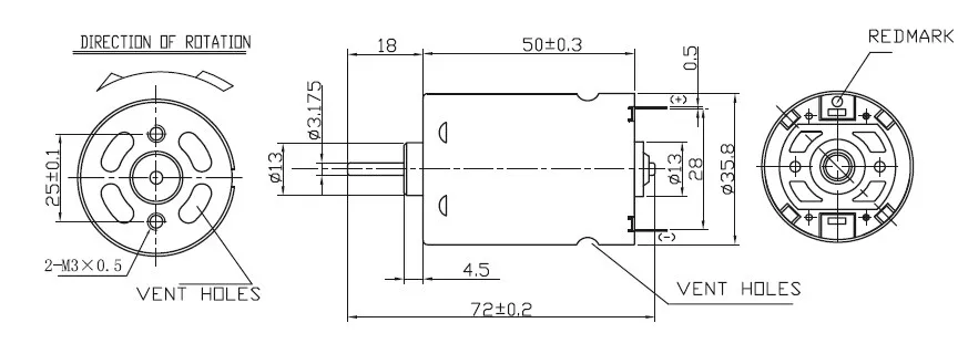 Dc 12v Johnson Electric Motors,Rs-540 Dc Motor For Fan,Rs-540 Dc Motor