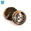 SK China button supplier 40L 4 Holes Basin Shaped polyester Resin button custom designer large coat clothing Button