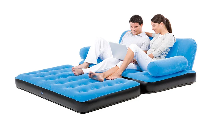Inflatable Berbondong Bondong Pvc Air Bed Double Sofa Relaksasi Pvc Air Bed Double Sofa Relaksasi