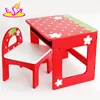 wholesale cheap wooden furniture table and chair for kids, wooden table and chair for children study W08G155