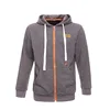 unique wool grey men zip up sweatshirts zipper hooded jacket with string
