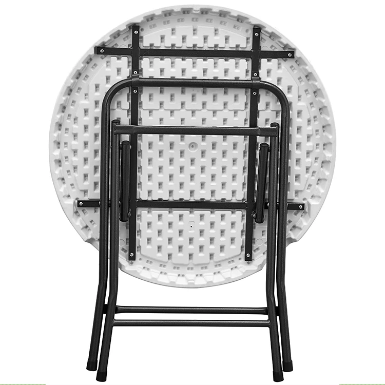 White 80cm Hdpe Plastic Folding Round Garden Tables Buy Cheap Plastic