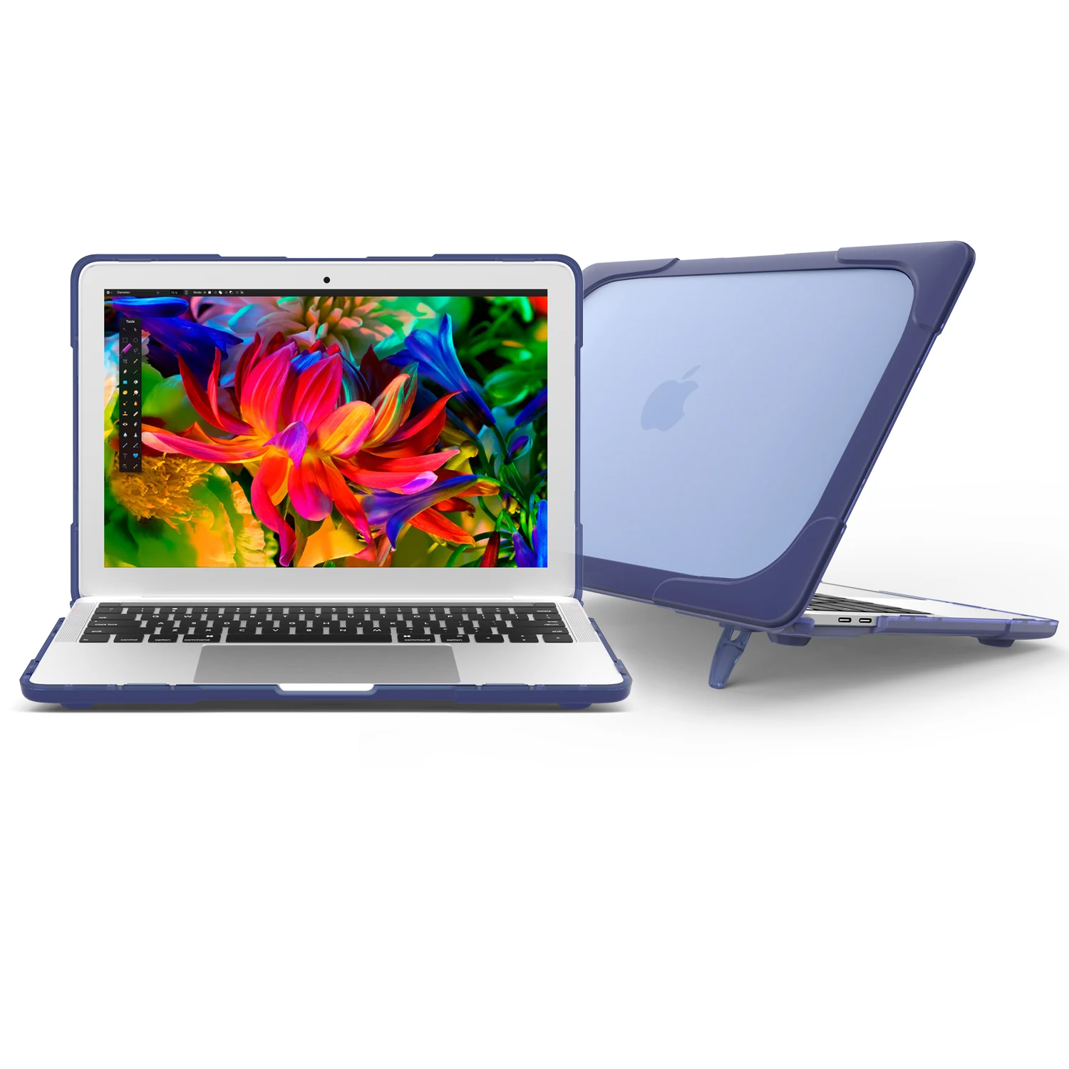 带隐藏式支架的macbook air 13英寸的塑料硬壳外壳