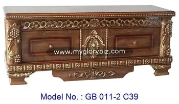 Indian Style Living Room Furniture Wood Tv Stand Tv Lcd Wooden