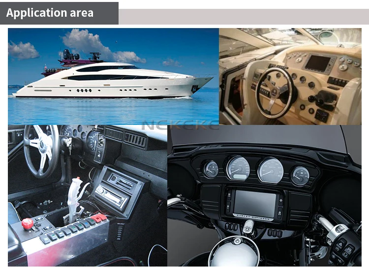 6 GANG 12V circuit breaker jeep boat rocker touch panel switch