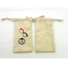 Grey White Soft Custom Logo Sunglasses Pouch Cotton Eyeglasses Pouch Custom Drawstring Sunglasses Case Pouch