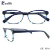 Trend in prescription glasses with patch work designs spectacle frames for girls eye glass frames