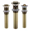 Drain Antique Brass Bathroom Faucet Small Pop Up Vessel Wash Basin Sink Drain