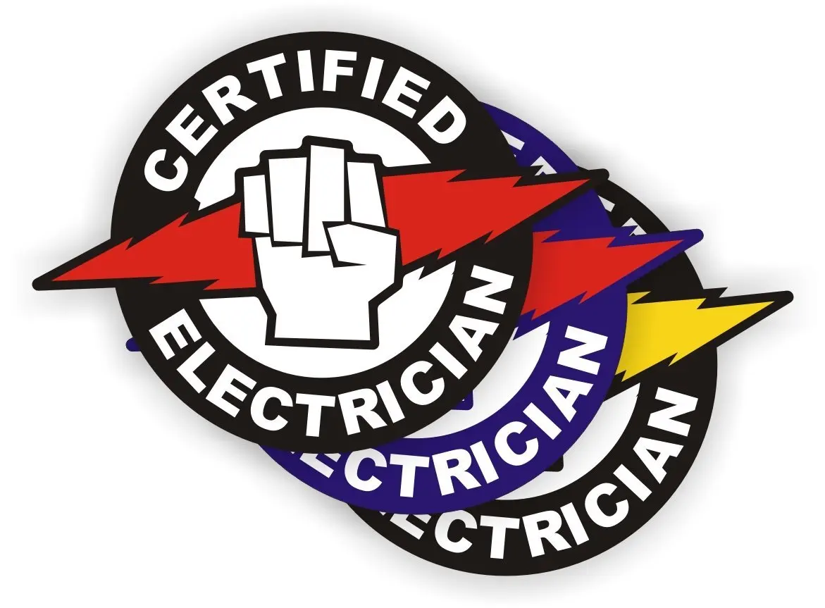 Lot of electrician lineman hard hat decals stickers