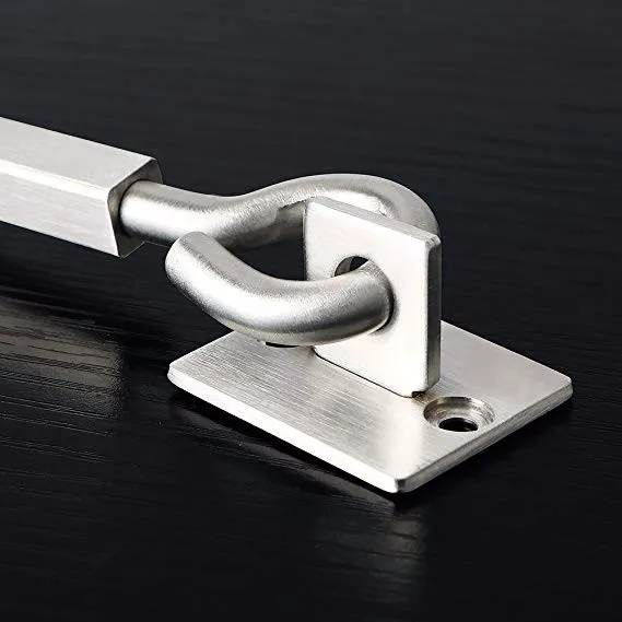6 Inch Solid Sus304 Stainless Steel Hook And Eye Lock Door Gate Hook