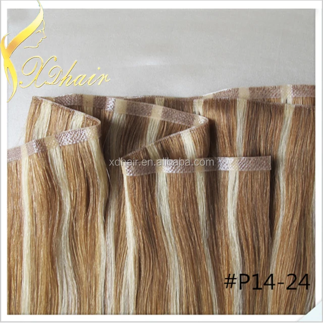 100 hand tied virgin remy pu skin weft tape hair extension