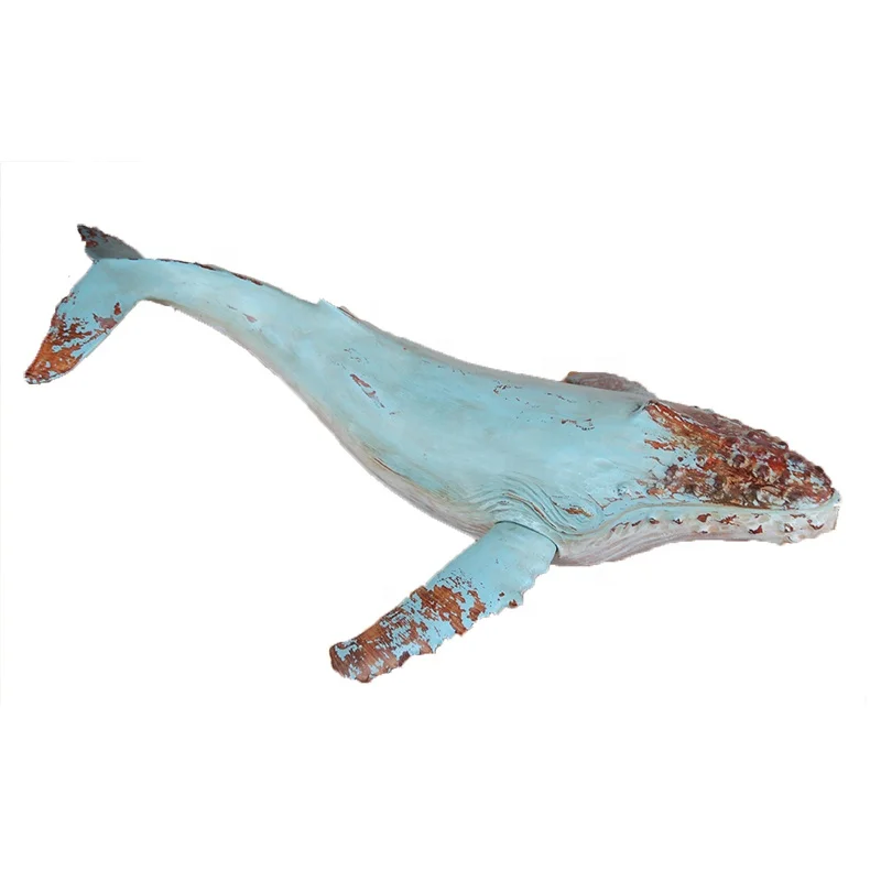 Humpback Sculpture Whale Sculpture Home Decor Resin Imitation Wood factory