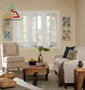 Vertical wood plantation window and door shutter with good feedback