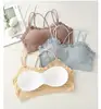 Seamless lym threaded beauty back lace girl fine sling yoga sleep wipe chest vest-style bra lady underwear