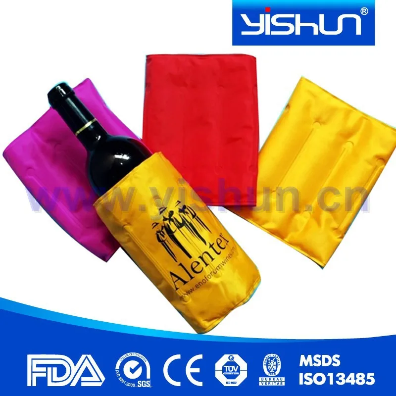 Nylon Gel Ice Pack Bottle Cooler Wine Bottle And Can Bottle Cooler