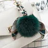 Big Dyed Color REAL fox fur ball 15cm/Fake fur pom poms with keychain/ car/Phone dust cap/handbag