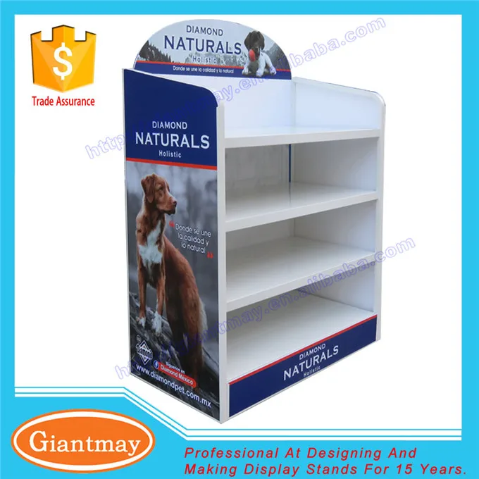 Heavy Duty Capacity Metal Floor Standing For Pet Food Display Stand