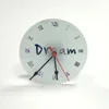 30*30cm Round Tempered Glass Clock Personalized Sublimation Coated Glass Clock blanks
