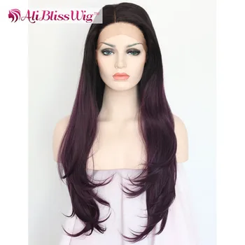 24 Pryamye Volnistye Srednij Probor Mnogoslojnye Strizhki Dlinnye Volosy Dva Tona Fioletovyj Ombre Sinteticheskie Pariki Shnurka Dlya Chernyh Zhenshin Buy Mnogourovnevaya Strizhka Dlinnye Volosy Parik Fioletovyj Ombre Sinteticheskie Pariki Shnurka Dlya Chernyh