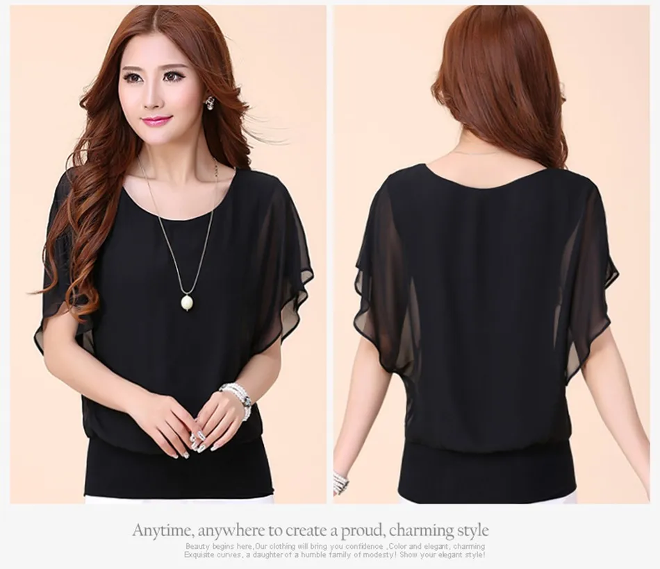 ruffle batwing sleeve tops chiffon shirt design ruffle batwing sleeve tops chiffon shirt design
