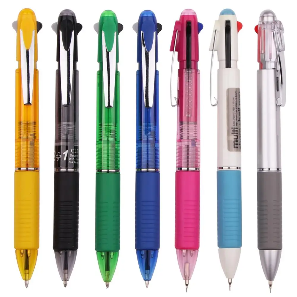 Promotional Multi Color Fine Ink Pen With Pencil Multifunction Pen 