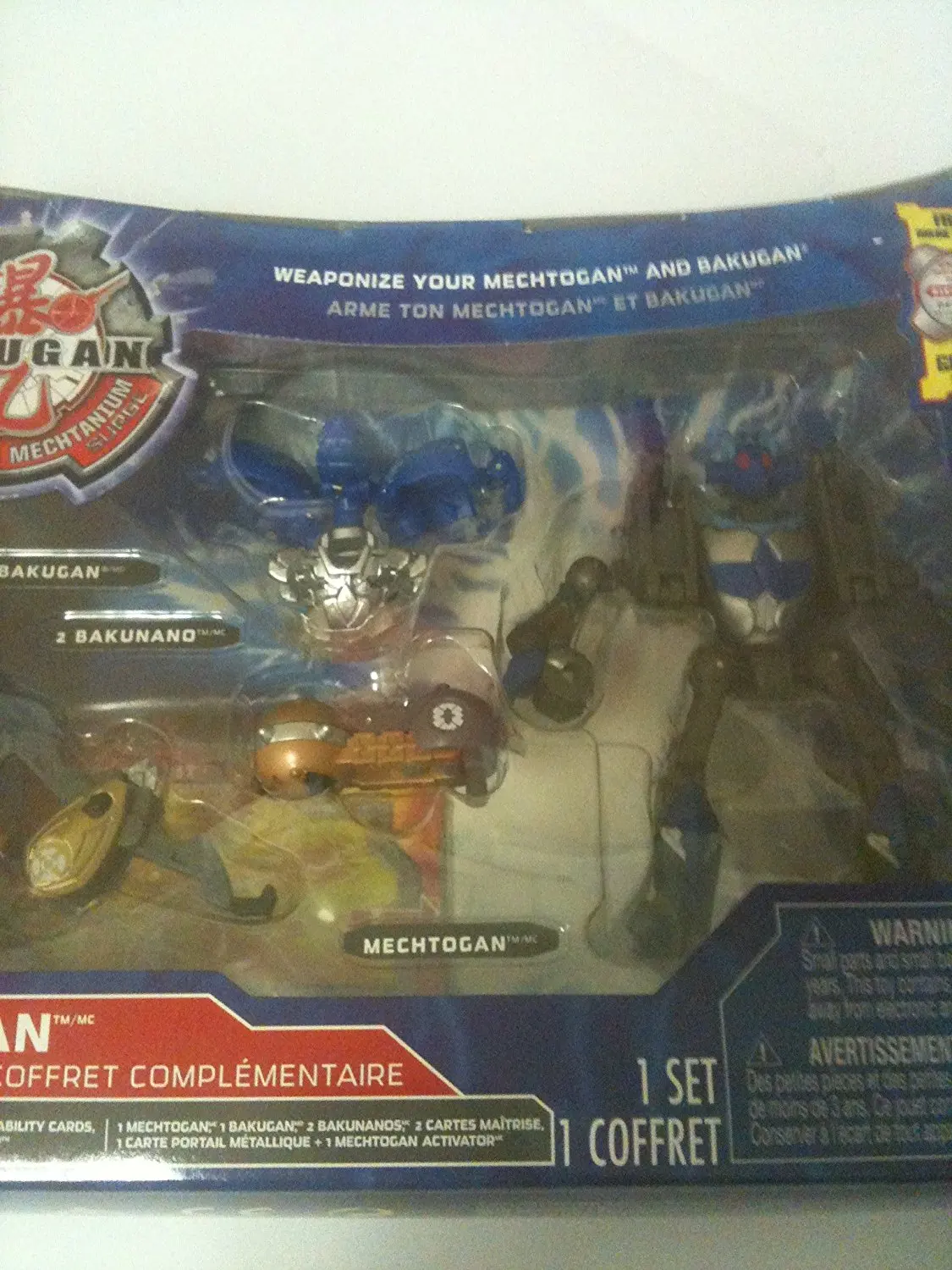BAKUGAN Mechtanium Surge Blue Aquos HURRIX Mobile Assault w//Real Diecast