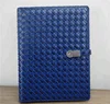 Business leather organizer USB disk ring binder notebook with powerbank