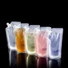 100ml 200ml plastic packaging bag flat transparent spout pouch energy drink spout pouch