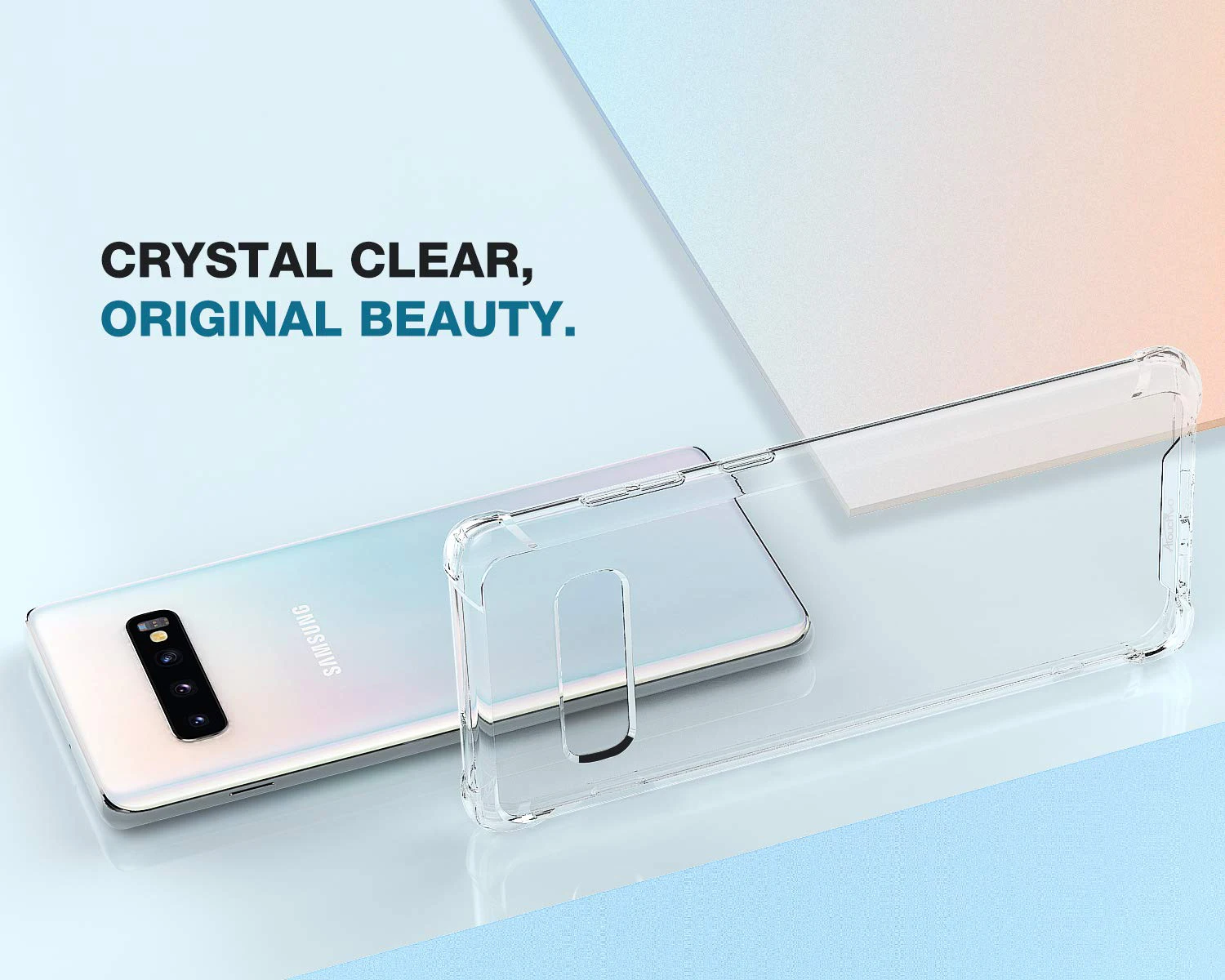 For Samsung Galaxy S10 Plus Case Clear Reinforced Corners TPU Bumper Anti-Scratch Rugged Transparent Hard Panel Cover 