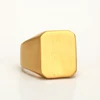 Mcllroy fashion geometry titanium steel jewelry simple gay men oblong ring