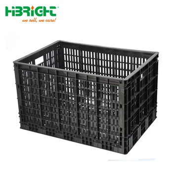 plastic crates crate stackable storage industrial fruit vegetable folding tote transport moving produce china larger