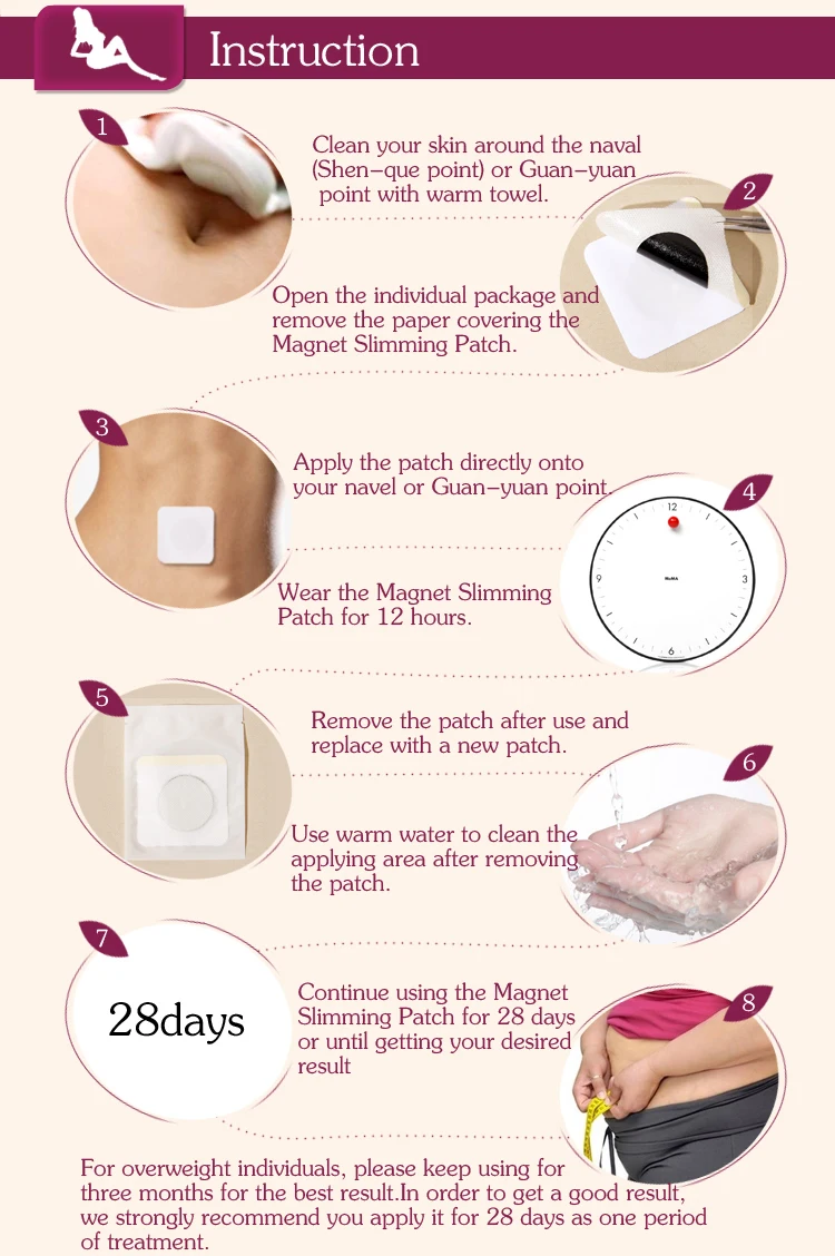 100 Natural Herbal Slim Patches,Effective Weight Loss Patches