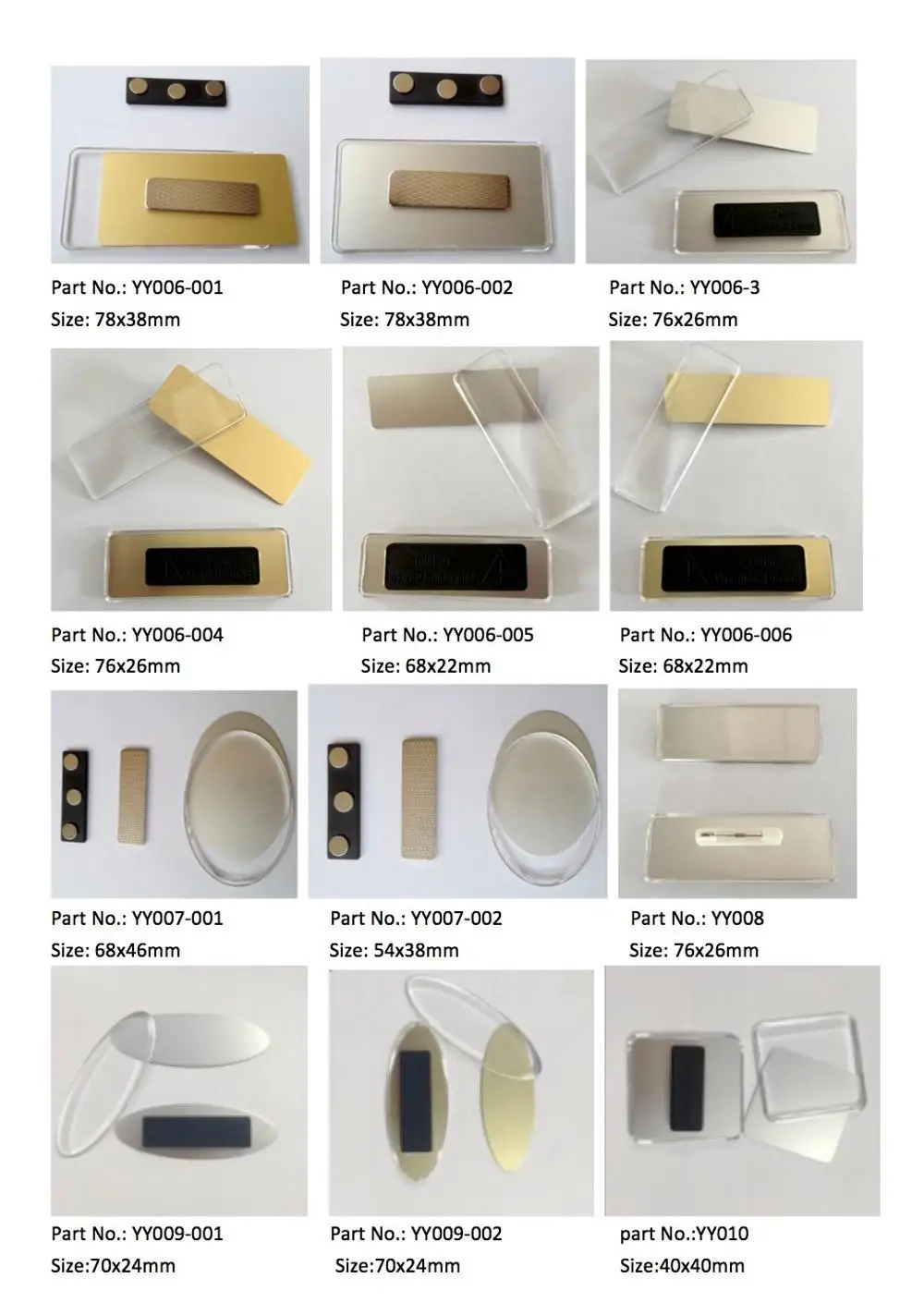 Reusable Metal Blank Name Badge Buy Reusable Metal Blank