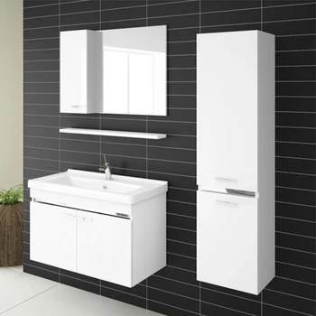 White Ghana Bathroom Vanity Unit With Marble Top White Ghana Bathroom Vanity Unit With Marble Top