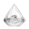 Wedding Favor Crystal Diamond Shaped Candy Box, Transparent Small Plastic Candy Box