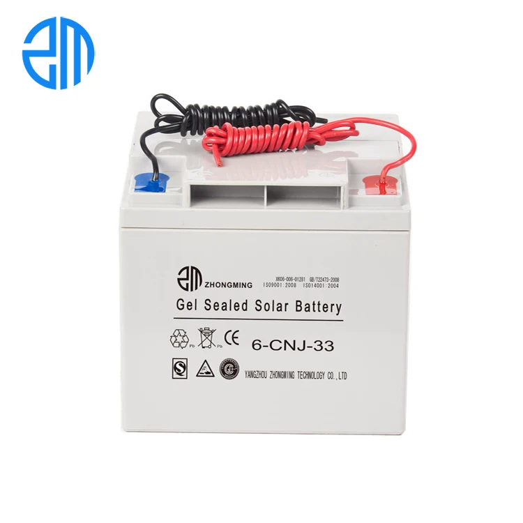 China Factory Deep Cycle Vrla Battery Solar Battery Gel 12v 33ah
