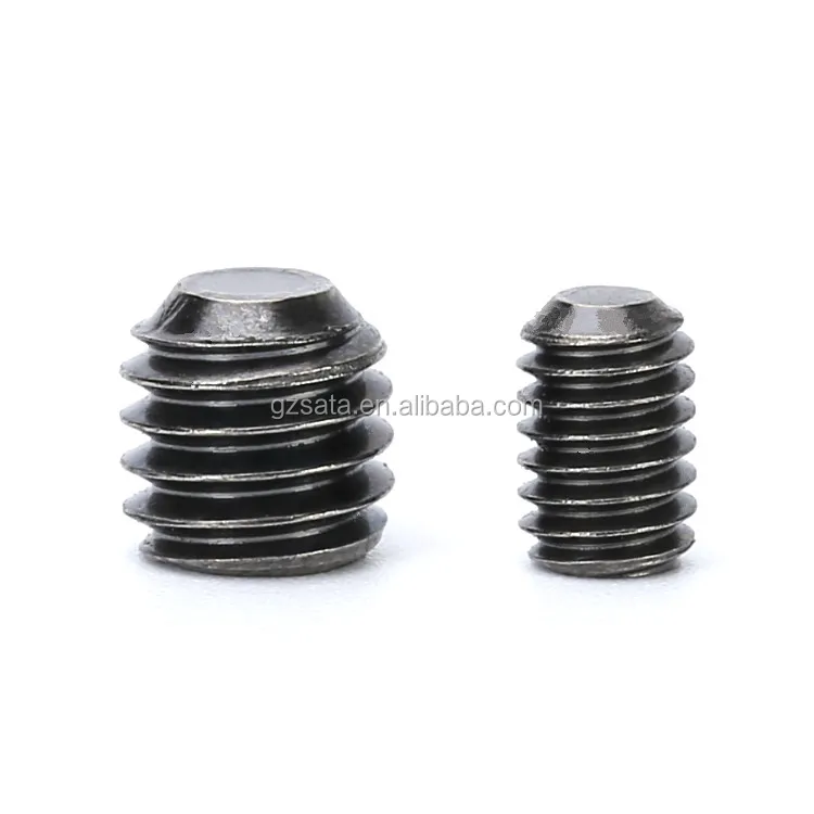 DIN913 Hex Socket Drive Flat Point No Head Grub Set Screws M1.4 M1.6 M1.8 M2 M2.5 M3 M4 M5 M6 M8 M10 M12 M14 M16 M18 M20 M22 M24