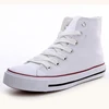 2018 Cheap blank white canvas high top shoe