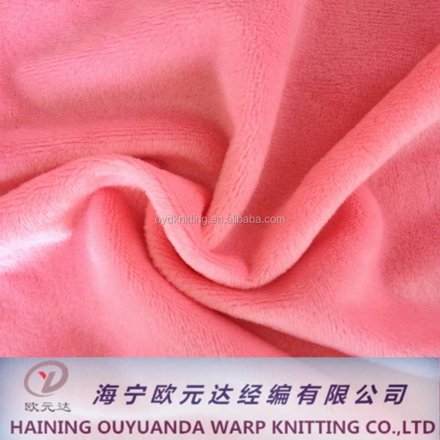100% Polyester Textile Fabric Dubai Crystal Brush Super Soft Velvet for Plush toys/Pillow/Blankets