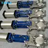 Lug stainless steel knife gate valve with pneumatic actuator dn1200 pn16