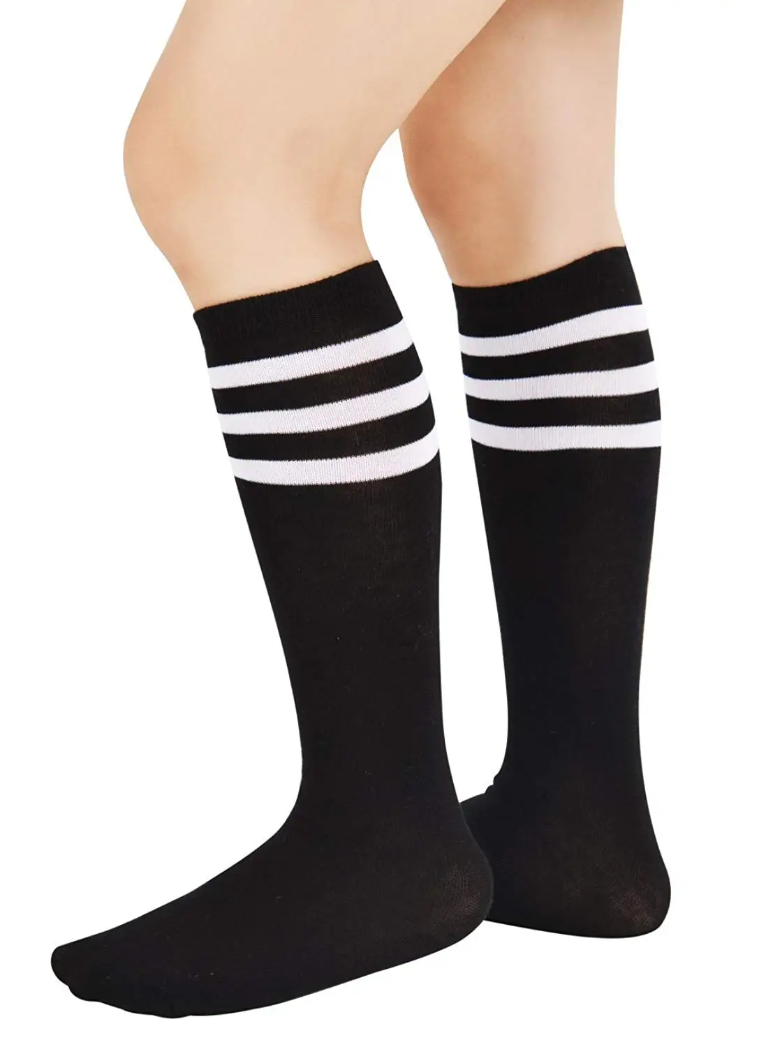 Cheap Black Knee High Socks With White Stripes, find Black Knee High ...